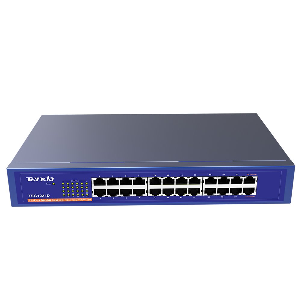 Tenda 10/100/1000 Mbps Yönetilemeyen 24 Portlu Masaüstü / Rackmount Gigabit Switch