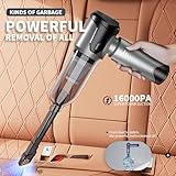 COCCKO Handheld Vacuum Cleaner, 15000PA 4-in-1 Car Vacuum Cleaner,3 Speed Brushless Motor Car Hoover, Rechargeable 6000mAh Battery,Portable Mini Hoover, Cordless,for Home,Office, Pet Hair - Image 2