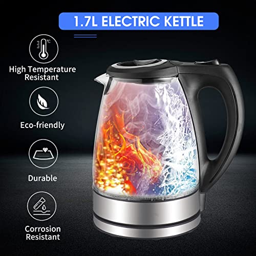 Hervidor eléctrico de vidrio 1.7L 1350W ZJchao miniatura 4