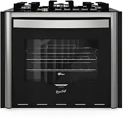 FISCHER FOGÃO DE EMBUTIR À GÁS 5 BOCAS TRIPLA CHAMA GRAN CHEFF COM DOURADOR 127V - 28550-65542