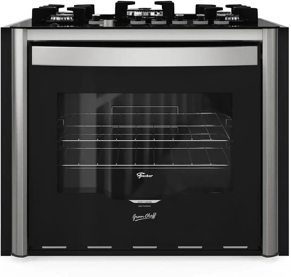 FISCHER FOGÃO DE EMBUTIR À GÁS 5 BOCAS TRIPLA CHAMA GRAN CHEFF COM DOURADOR 127V - 28550-65542