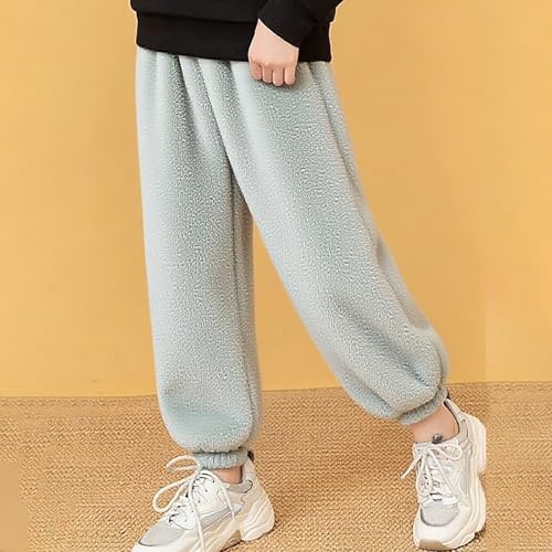 Toddler Boys Plush Lined Sweatpants Winer Warm Cozy Fleece Athletic Jogger Girls Casual Daily Solid Color Sherpa Pants4