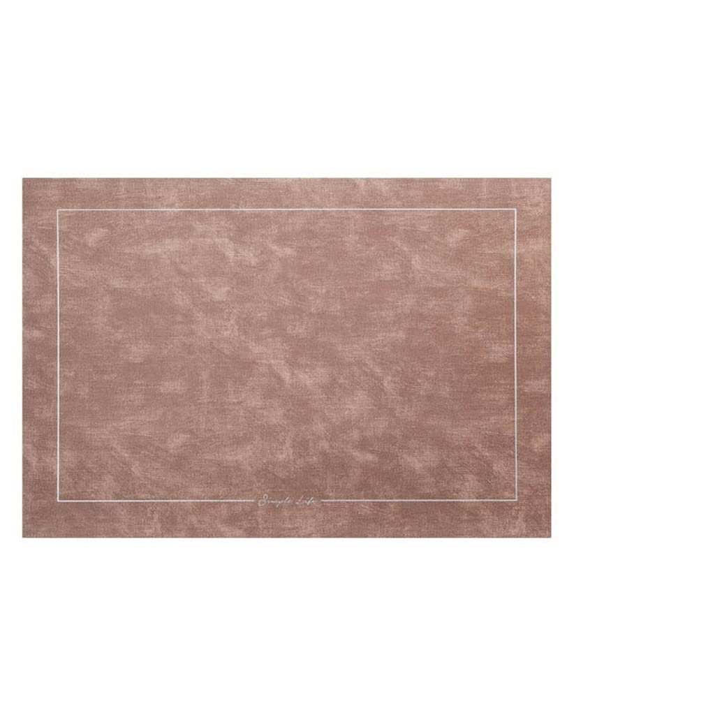 IANSHFKN 4 Pcs Rectangle Table Mat Home Hotel Western Placemat Leather for Restaurant