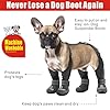 Idepet Dog Suspender Boots, Tall Dog Boots Anti-Slip & Fall Waterproof Shoes Leggings, Adjustable Suspender Boots for Winter Snow Rain Hiking Paws Protector(Black, 7)