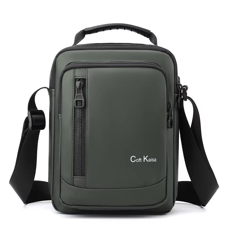 shasvi Stylish Oxford Sling Bag for Men Messenger Crossbody Bag for Multi Purposes & Travel Office Business One Side Shoulder Carry Handbag For Men (Black - 19 x 6x 26 Cm)-picture-43
