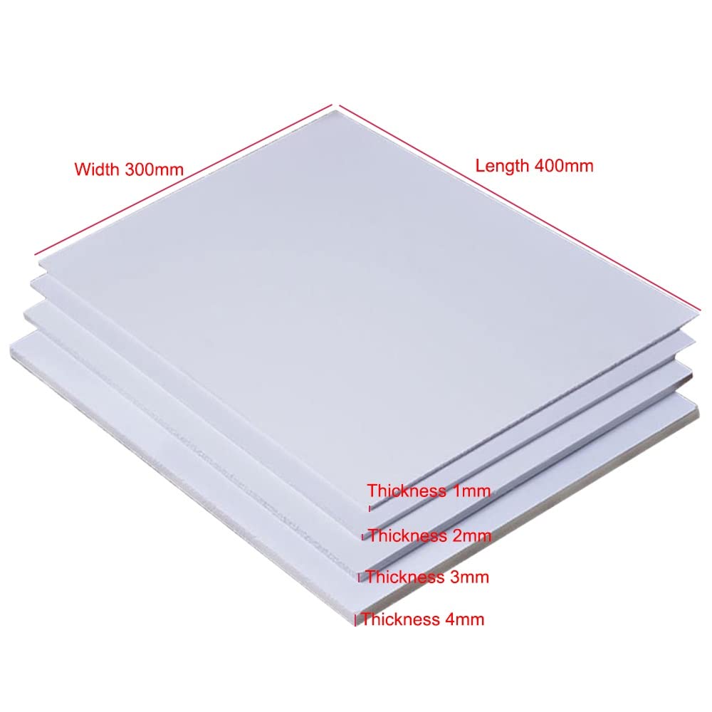 Confezione da 10 pannelli in schiuma bianca: fogli di nucleo in polistirolo per artigianato, progetti scolastici e costruzione di modelli(300 x 400 x 4 mm)