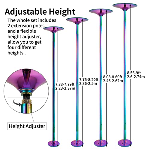 45mm Spinning Statische Paaldansen Pole Verstelbare Danspaal Apparatuur Voor Thuis Training Bodybuilding Oefening… - Afbeelding 4