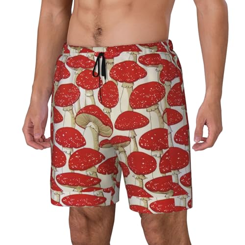 Short de bain champignon rouge et blanc homme léger - 2