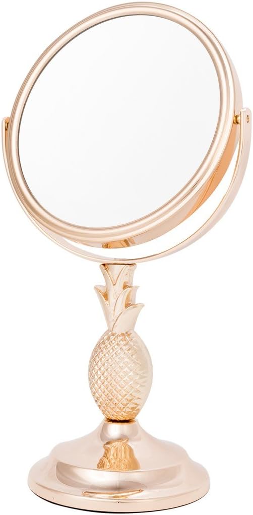 Danielle Two-Sided 10X Magnification Pineapple Vanity Mirror, Gold - D897G