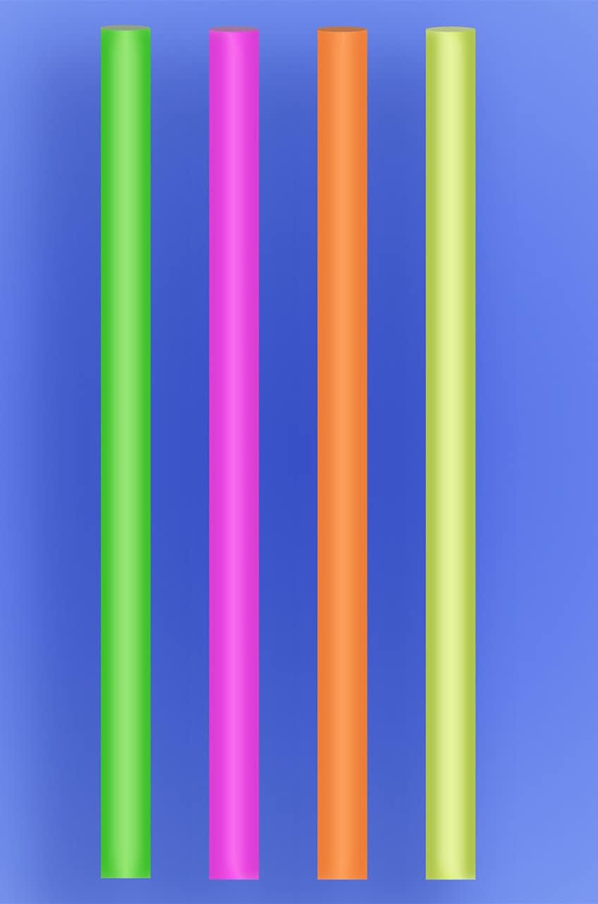 Pack of 150 NEON Giant 12" Drinking/Smoothie Straw, Perfect for Tall Cups and Tumblers