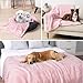PetAmi Fluffy Waterproof Dog Blanket for Small Medium Dogs, Soft Warm Pet Sherpa Throw Pee Proof Couch Cover, Reversible Cat Puppy Bed Blanket Sofa Protector, Plush Washable Pad (Pink Blush, 29x40)