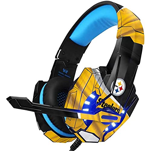 Skinit Decal Skin Compatible with BENGOO G9000 Gaming Headset - Officially Licensed NFL Pittsburgh Steelers Design