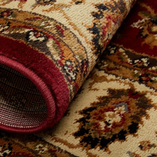 Image of Home Dynamix 3208-215 Royalty Elati Traditional Area Rug 5'2 inchx7'2 inch, Oriental Red /Ivory