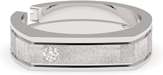 Clara Real 925 Sterling Silver Dario Band Ring |Size Adjustable, Matte Finish, Rhodium Plated | Gift for Men & Boys Price In India