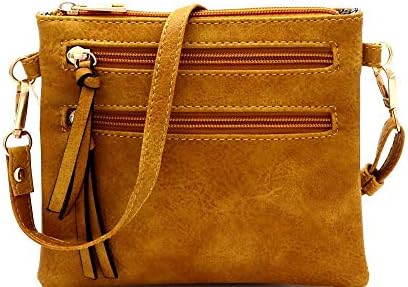 Multi Pocket Versatile Cellphone Small Soft Vegan Leather Casual Crossbody Bag