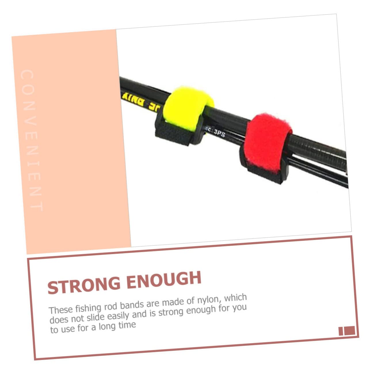YARNOW Lot De 4 Supports De Canne À Pêche Portables Sangles Attaches Pour Canne À Pêche À La Mouche Réutilisables Pour La Pêche En Plein Air 20 Pièces X 4