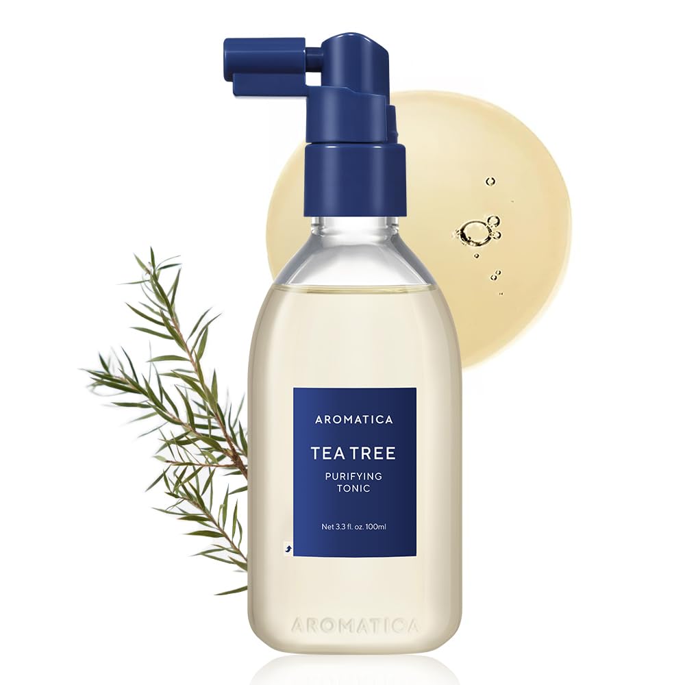Tea Tree Purifying Tonic, Paraben, Silicone, Sulfate-free | Vegan | Soothing & Cooling Tonic for Your Scalp | Helps Hair Look Healthier and Nourished | Natural Ingredients Only (3.38oz)