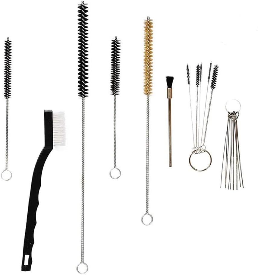 SEIWEI Paint Gun Cleaning Kit 17 Pcs Cleaning Tools Multi-Sized Bendable Brushes for Cleaning Thin Tubes, Nozzles, Spray Guns, Tattoo Equipment