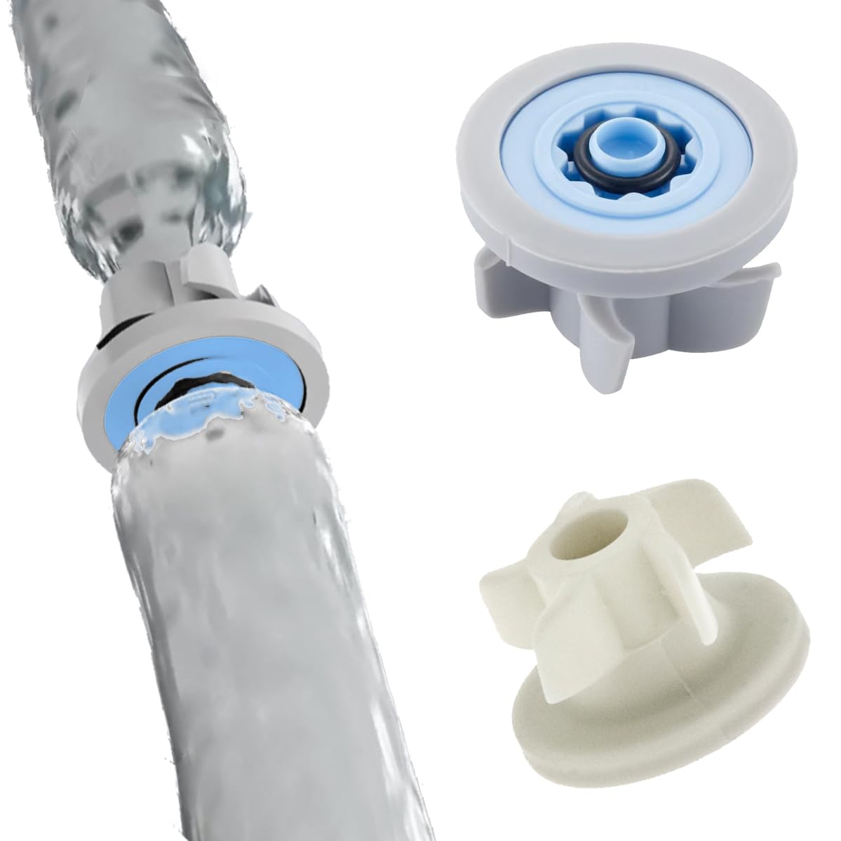 Neoperl PCW-02 Turbine Flow Regulator Silicone 1.0 to 2.5 gpm for use with shower handles, bibs and pillar taps Any 1/2"" Threads 13 1310 (LT Blue