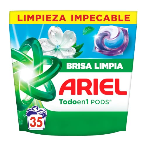 Ariel PODS Todo En 1, Detergente Líquido En Cápsulas 35 Lavados, Brisa Limpia