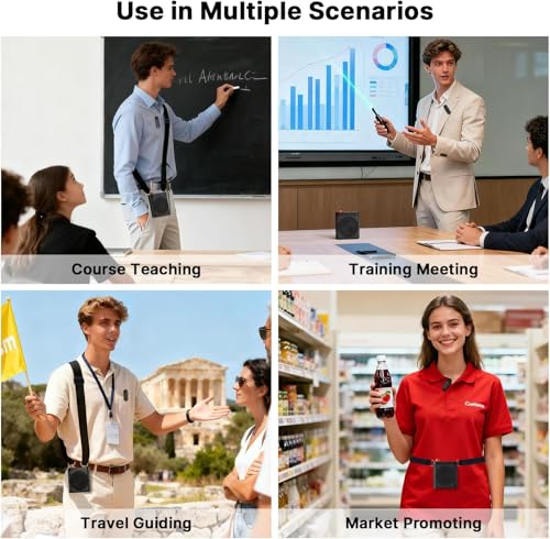 Image of Arvox Wireless Voice Amplifier 2600mAh for Teachers with 2 Mic for Teaching in Classroom & Magnetic Lavalier,16H Battery, Bluetooth Collar Mic with Speaker for Tour Guides, Meeting Hall Long Battery