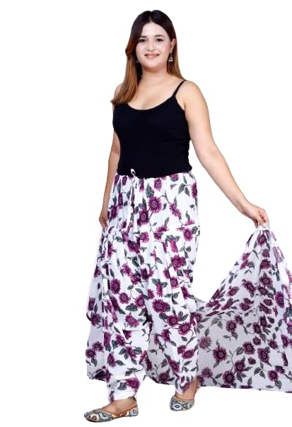 KHEEAA Fashion's Womens FLOWER Cotton Printed Patiala Salwar with Matching Dupatta (Free Size)-picture-25