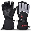 SAVIOR HEAT Rechargeable Heated Gloves Battery Electric Ski Gloves with 3 Heating Levels Touchscreen Waterproof Gloves for Men & Women