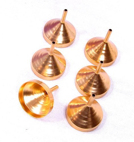 LNIEGE - Embudo pequeño de metal (6 unidades, aluminio, para rellenar botellas pequeñas) Cover