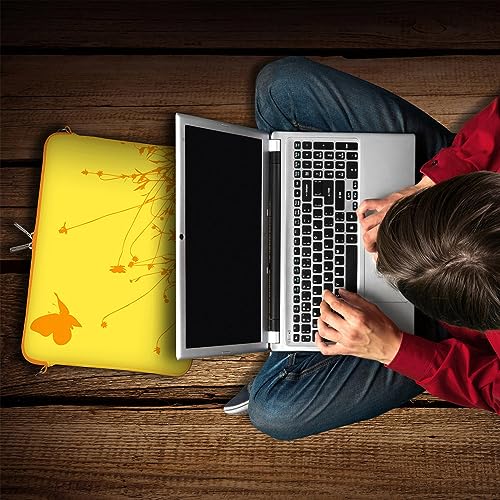 Digittrade LS114-10 Summer Netbook Sleeve Laptop Neopren Case Custodia Portatile Borsa Involucro Protettivo 25,9 Cm (10.2 Pollici), Colore: Giallo - 5