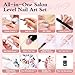 Poly Nail Gel Kit with 10 Colors (15g Each), All-in-One Acrylic Nail Kit with Mini UV Lamp, Slip Solution, Base & Top Coats, Nail Extension Gel Set with Tools, Beginner Friendly Christmas Gift Set