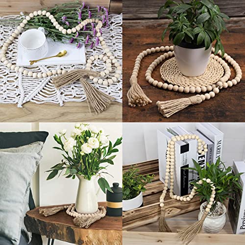 Syyflibb-Farmhouse-Beads-58in-Wood-Bead-Garland-with-Tassels-Rustic-Country-Decor-Prayer-Boho-Beads-Big-Wall-Hanging-Decor