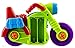WolVolk 12-Piece Take-A-Part Building Motorcycle - Toddler Assembly STEM Toy - Lights & Music - Take Apart for Boys & Girls - Screwdriver Included - Educational Put Together - Motor Skill