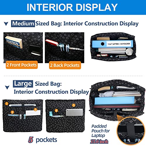 Image of Nurse Bags for Work Nursing Bag Multiple Pockets Waterproof Organizing Zip Top Clinical Bag for Nursing Students Home Health