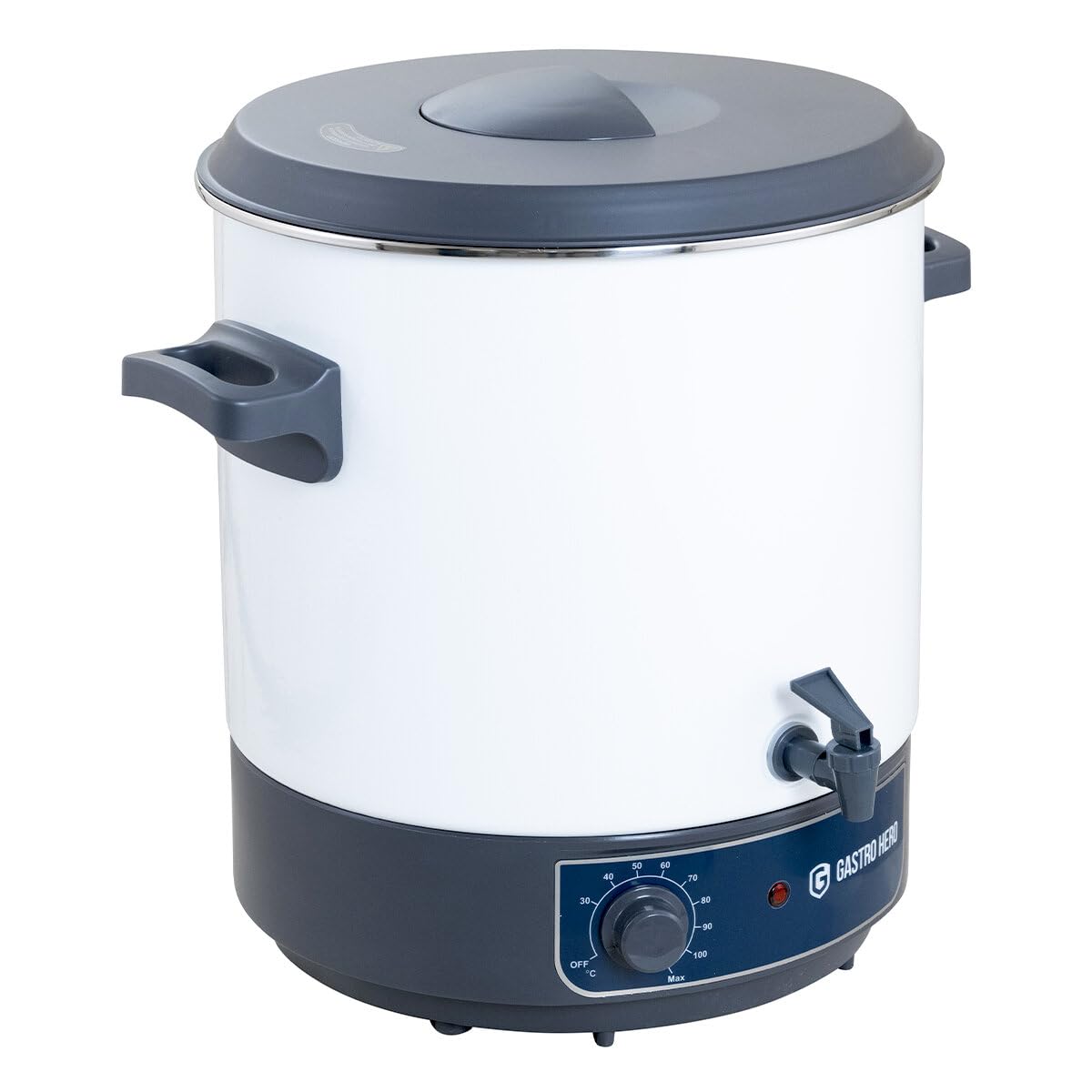 GastroHero Glühweinkocher 23L I Einkochautomat elektrisch mit Auslaufhahn I Einkochtopf mit Thermostat 30-110°C I Suppentopf & Glühweintopf | 1800 W Leistung