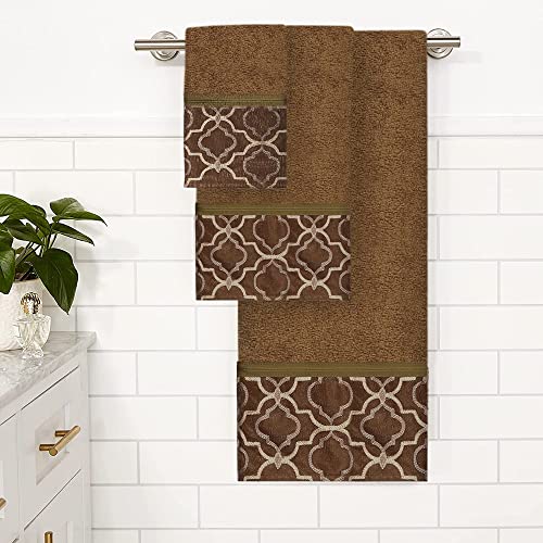Zahari Home 831495 Spindle Modern Bathroom Towel Set 3 Piece Towel Bath Towel thumb #1