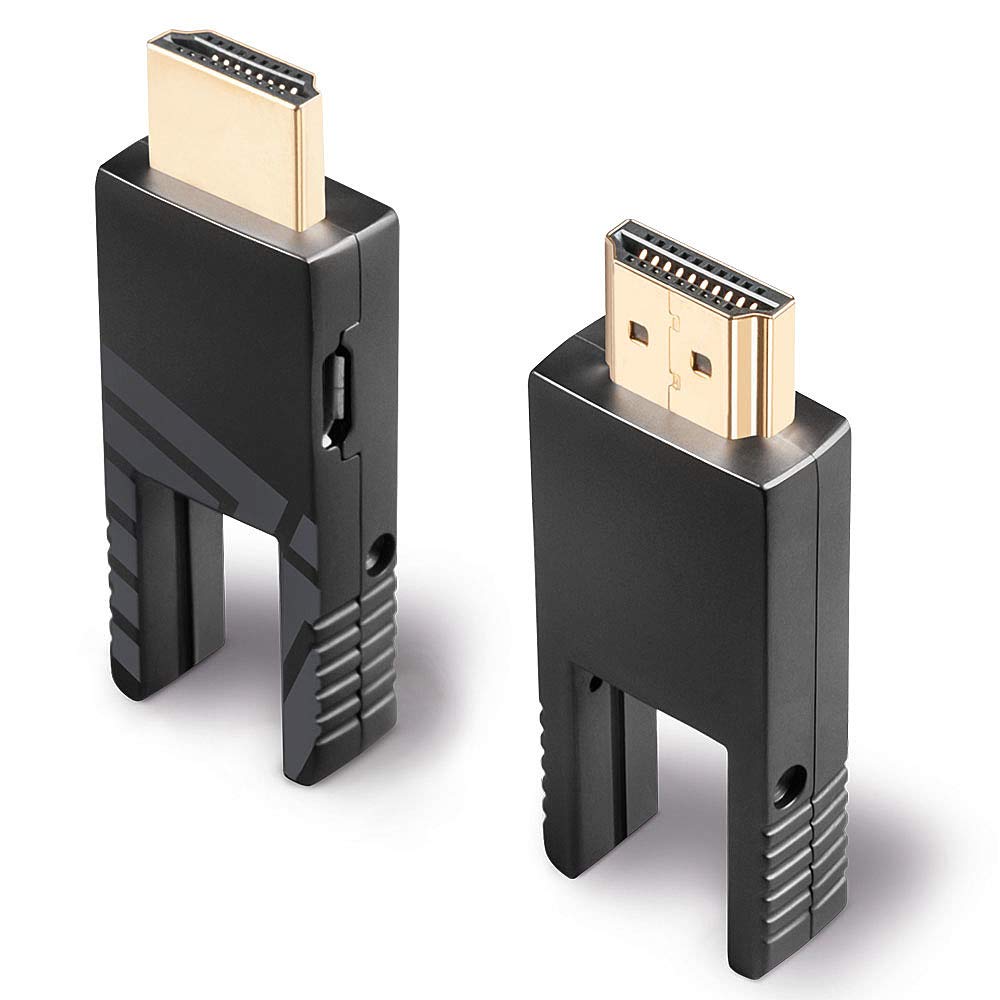 Lindy 38326 Cable Micro-HDMI 4K60 híbrido de fibra óptica con HDMI y DVI desmontables, 100m