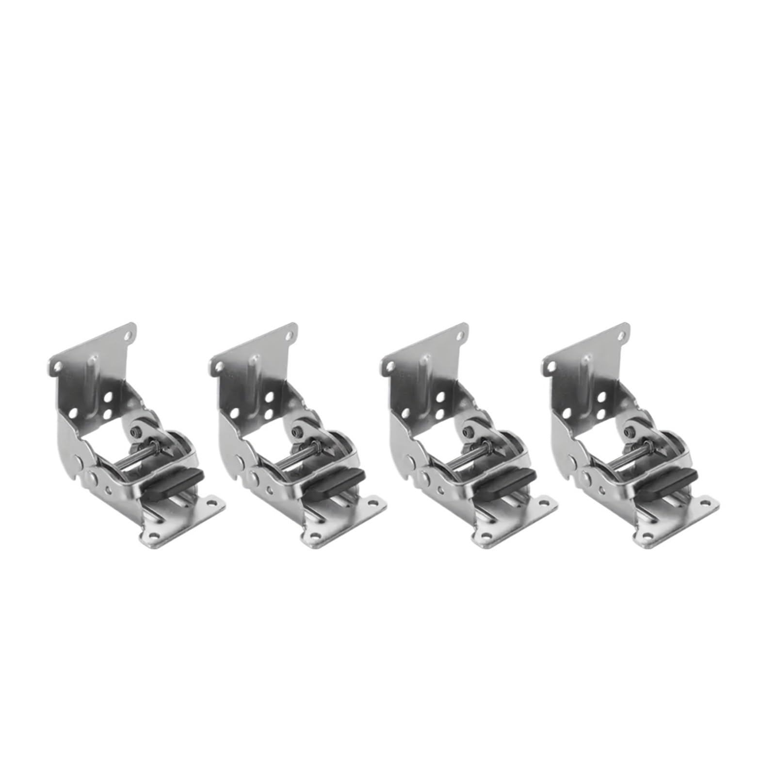 Sensumepb Silvery 4Pcs 2 Or 4 Piece Folding Table Support Locking Hinges, 90 Degree Self Locking Folding Hinges For Table Legs(Silvery 4Pcs)