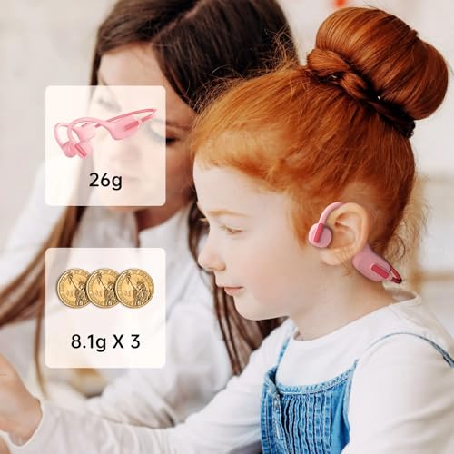 Auriculares inalámbricos para niños con diseño abierto rosa miniatura 5