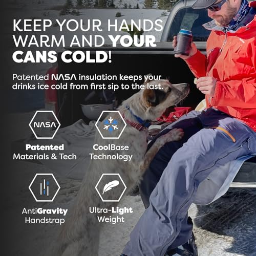 Image of PHOOZY Insulated Can Cooler for 12 oz Cans - Patented Drink Sleeve with NASA-Inspired Technology - Keeps Beer, Soda & Sparkling Water Cold Longer - Lightweight Outdoor Can Holder - Black Camo