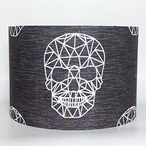 Grey & White Skull Ceiling Light Shade 30cmD x 20cmH