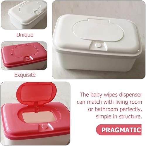 Miniatura 3 de Toyvian Dispensador de toallitas para bebés recargable portátil: 2 uds. Soporte para toallitas para bebés, contenedor de toallitas reutilizables,
