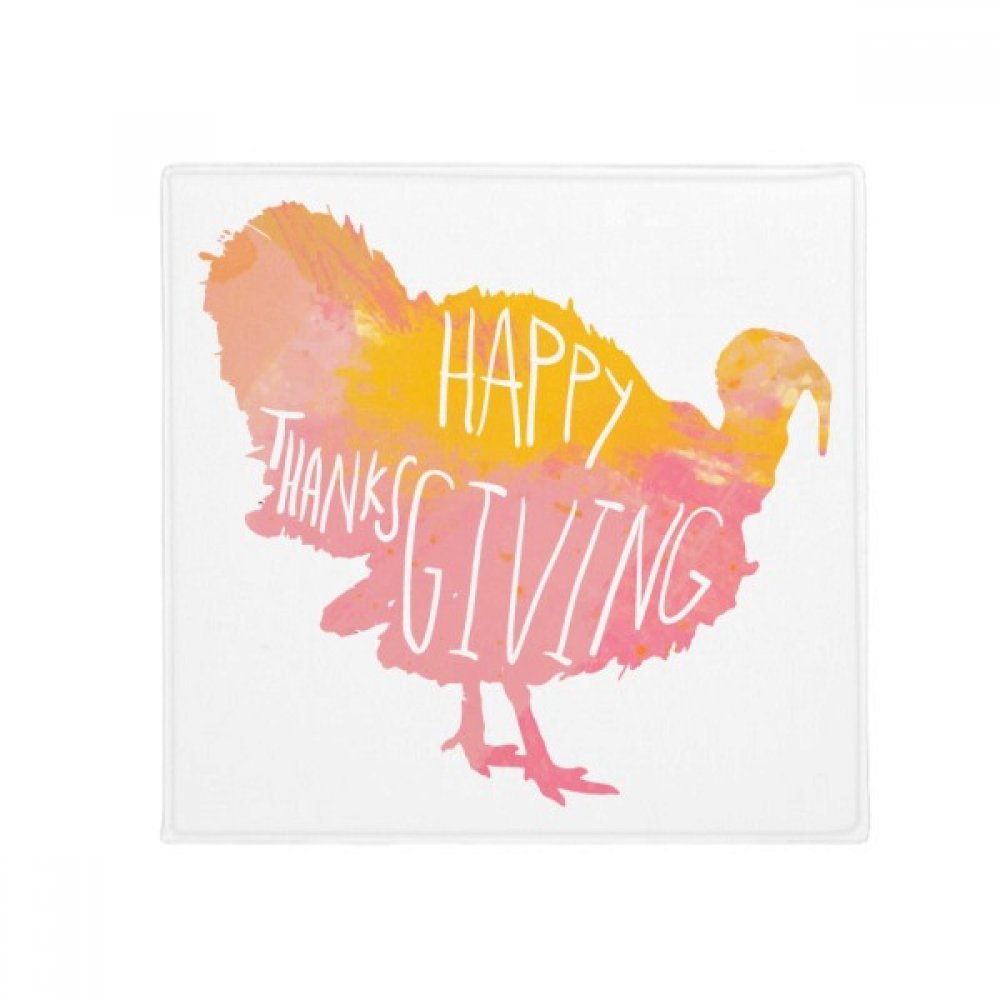 Cadeau de Thanksgiving dinde multicolore sous forme de tapis de salle de bain créatif