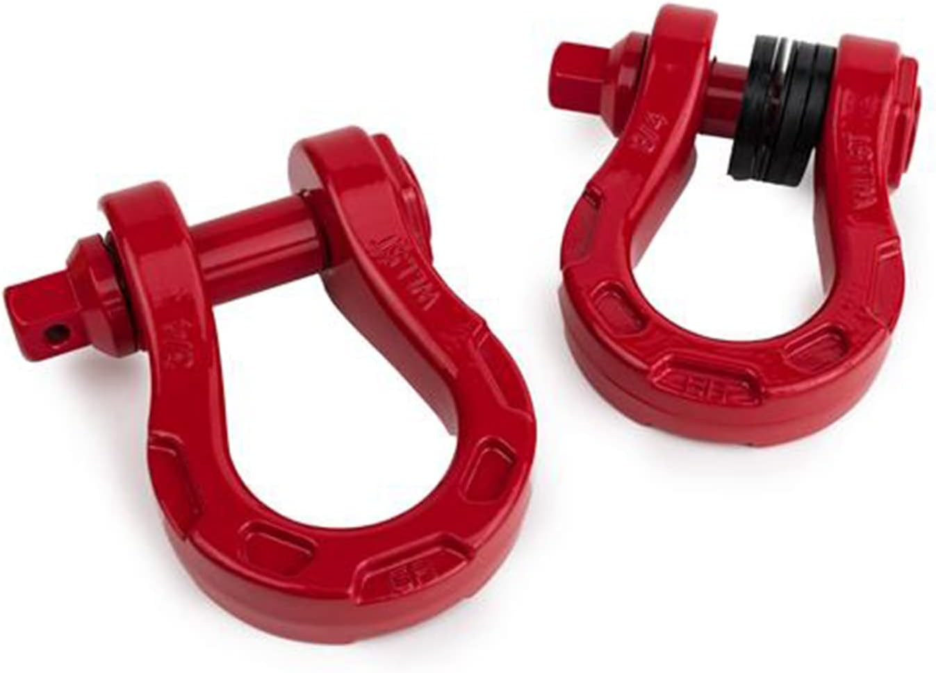 GearAmerica Aluminum Alloy Ultra Shackles – 30,000 lbs MBS, 10,000 lbs WLL – Safely Connect a Tow Strap, Rope or Winch Line for Off-Road Recovery – No Rust Alternative to ¾” D-Rings (2 Pack, Red) - Image 8
