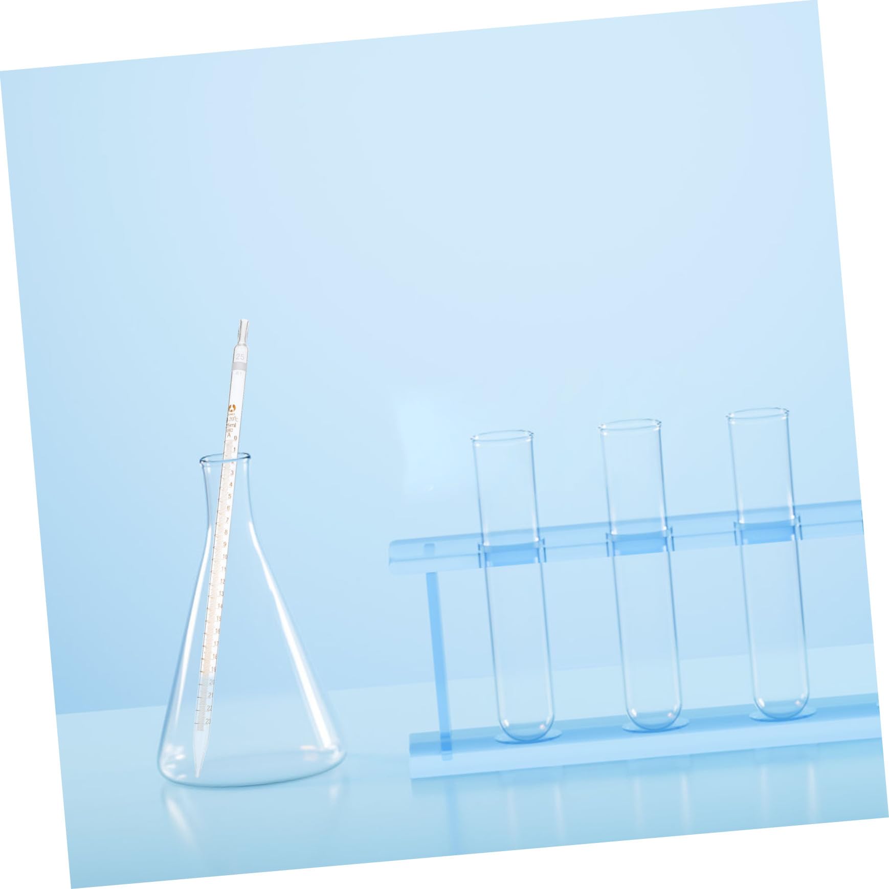 Pipetta Contagocce in Vetro Graduata 25ml Scala 20 Pezzi | Misurazione Precisa, Punta Dritta, Facile da Leggere e Segnare, Facile da Pulire