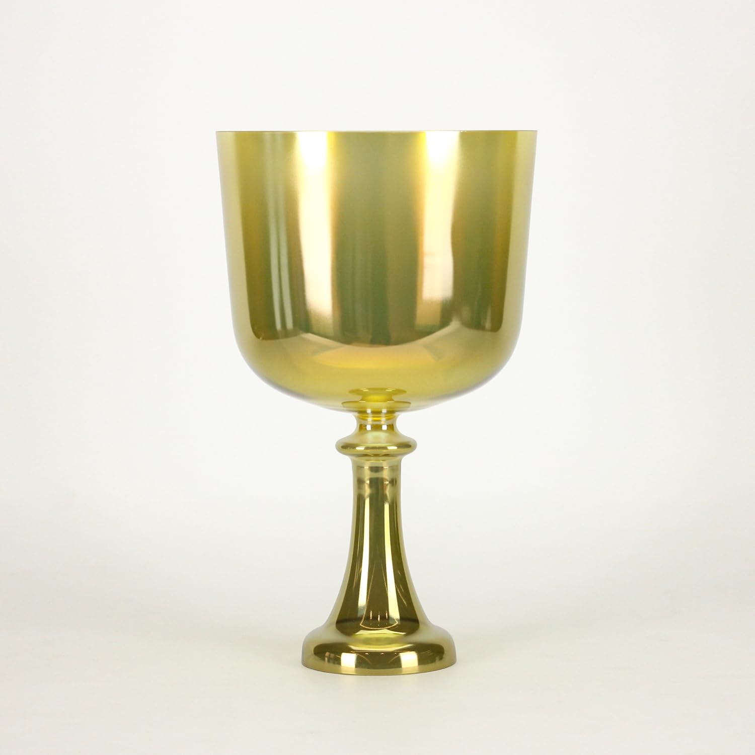 Mountain Rain Egypt Yellow crystal singing bowl set (4.25 Inch crystal singing handle bowl)