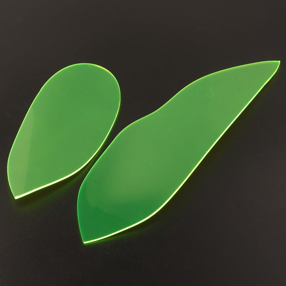 Bacar Acrylic Plastic Headlight Lamp Shield Guard Screen Lens Protector Cover Green for BMW S1000RR 15-18 Motorbike