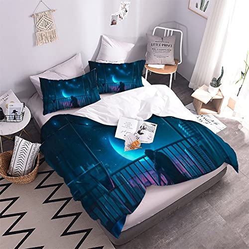 Housse de Couette 200x200 Impression 3D au Confort Ultra Doux
