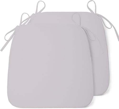 Miniatura 8 de Millsilo Cojines de silla en forma de D de 16.5 x 16.2 x 2 pulgadas para sillas de comedor con lazos y funda extraíble, almohadillas para sillas de