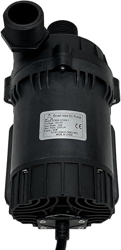 Miniatura 8 de SHYSKY Bomba de agua DC sin escobillas micro de 12 V 80 W de bajo ruido resistente DC60G-12100S-1 32 pies 845GPH, protección de funcionamiento seco
