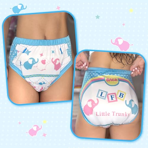 Image of Littleforbig Soft Silky Underwear Comfortable Washable Reusable Adult Training Pants - Little Trunks S Blue